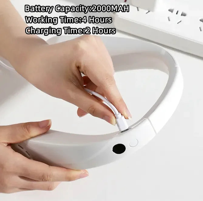 Hand-Free Mini USB Rechargeable Sport Portable Fan  Electric Bladeless Small  Air Cooler Hanging Neck Mini Fan