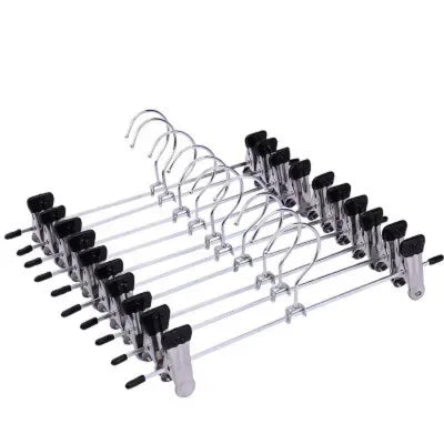 20/10/5PCs Stainless Steel Dress Hanger Pants Clip Clothes Racks Coat Clothing Skirt Clip Skirts Clip Hanger Skirt