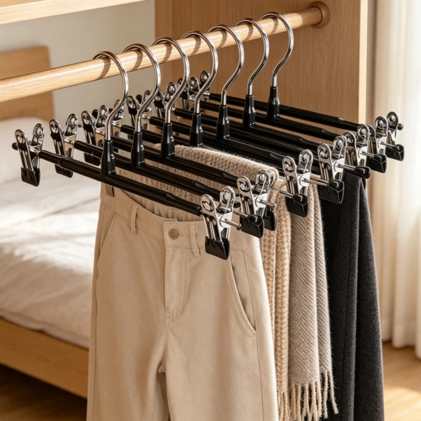 20/10/5PCs Stainless Steel Dress Hanger Pants Clip Clothes Racks Coat Clothing Skirt Clip Skirts Clip Hanger Skirt