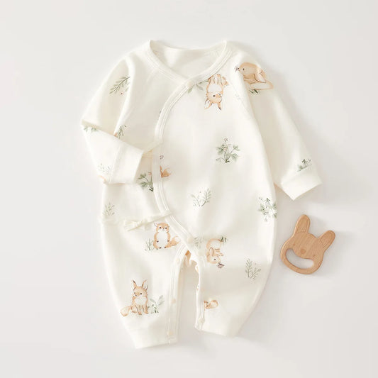 AYNIGIELL High-Quality Newborn Baby Jumpsuit Four Season Cute Children's Jumpsuit 0-6M Cute Baby Girl Male Baby Clothing