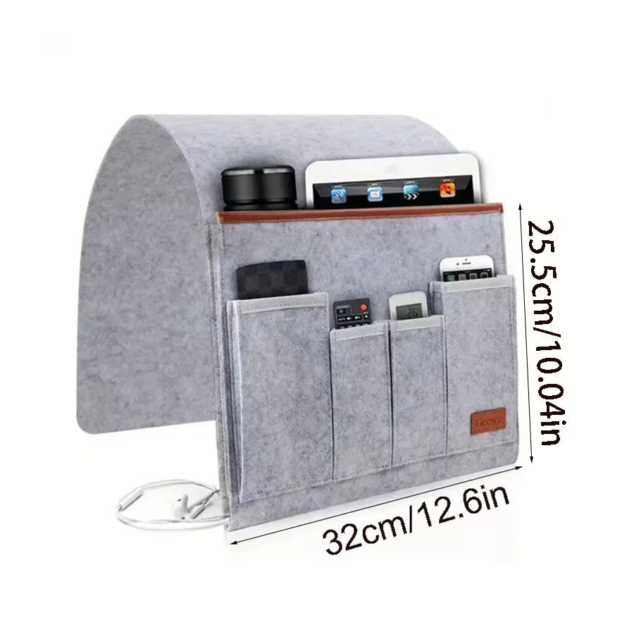 Felt Bedside Storage Bag, Remote Control Hanging Bag, Living Room Supplies, Sofa Armrest Hanging Bag, Home Furnishings