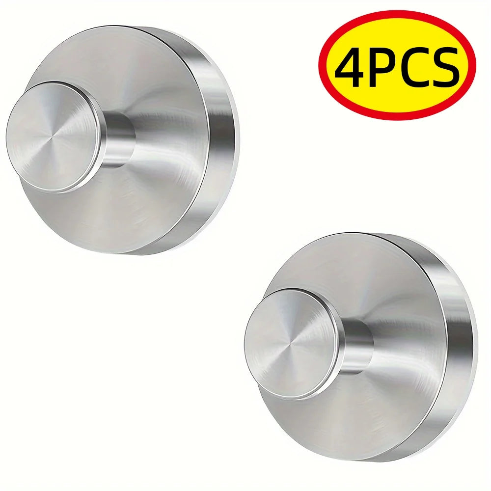 Reusable Stainless Steel Suction Cup Hook Waterproof Wall Mount Hooks Punch-free Kitchen Bathroom Wall Hanger Towel Clothes
