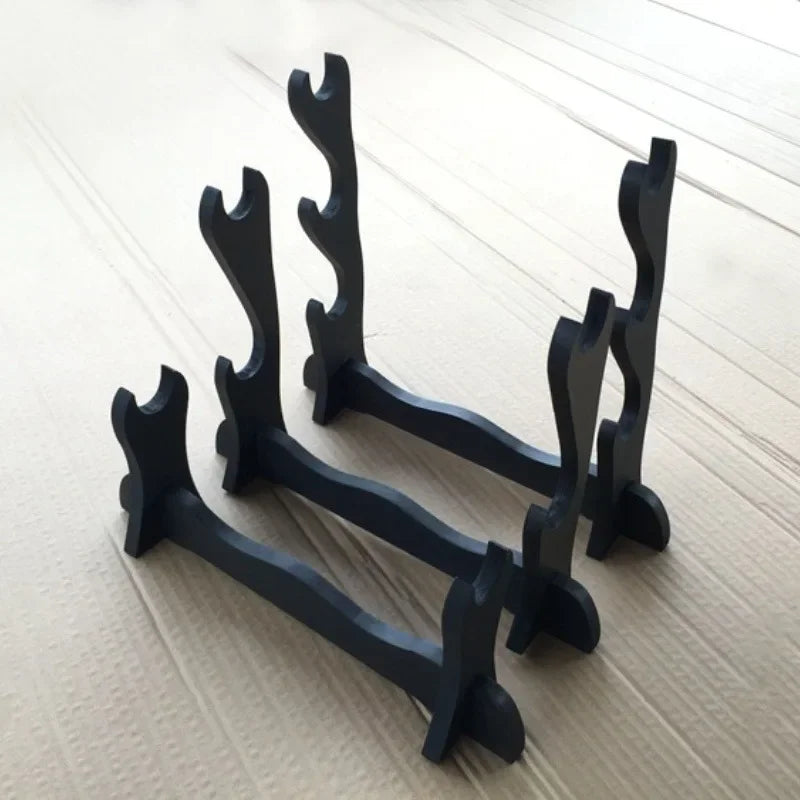 3-layer Katana Shelf Wooden Sword Rack Support Display Stand Floor Japanese Katana Samurai Sabre Holder House Decor Organizer