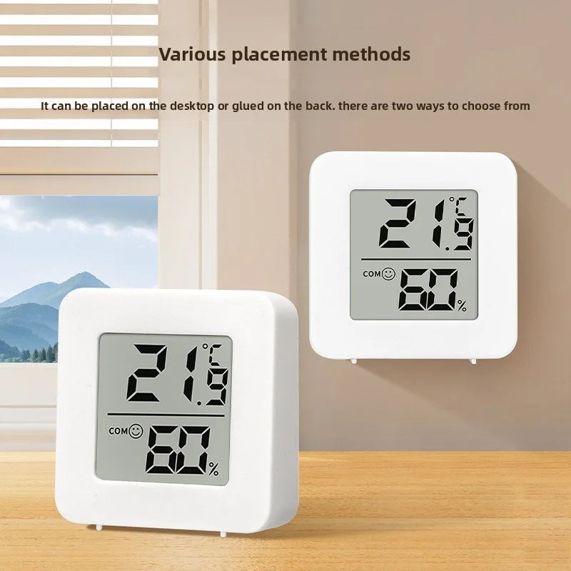 Temperature Gauge for Room Mini Digital Thermometer Hygrometer with Wall Mount Sensor LCD Screen for Home Use
