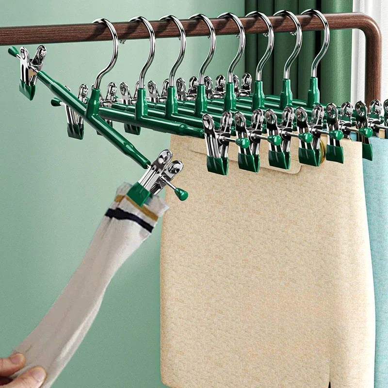 20/10/5PCs Stainless Steel Dress Hanger Pants Clip Clothes Racks Coat Clothing Skirt Clip Skirts Clip Hanger Skirt