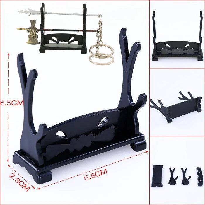 3-layer Katana Shelf Wooden Sword Rack Support Display Stand Floor Japanese Katana Samurai Sabre Holder House Decor Organizer