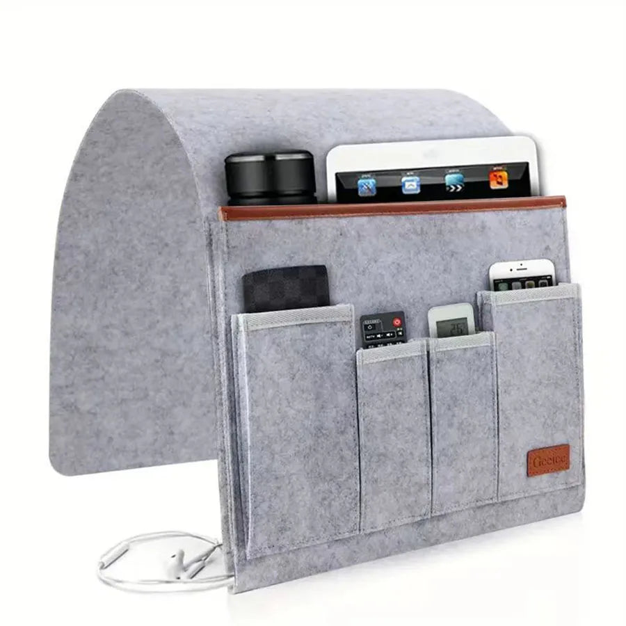 Felt Bedside Storage Bag, Remote Control Hanging Bag, Living Room Supplies, Sofa Armrest Hanging Bag, Home Furnishings