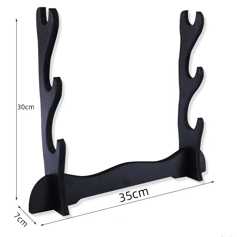 3-layer Katana Shelf Wooden Sword Rack Support Display Stand Floor Japanese Katana Samurai Sabre Holder House Decor Organizer