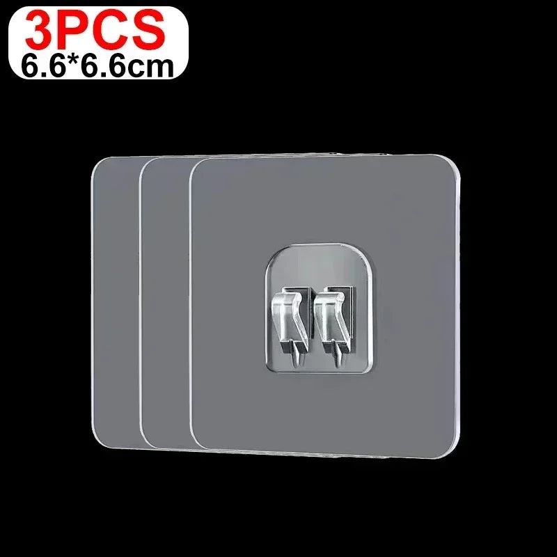 Strong Adhesive Hook Waterproof Shelf Sticker for Bathroom Kitchen Wall Shelf Rack Kitchen Sticking Wall Screw Hook Storage Rack
