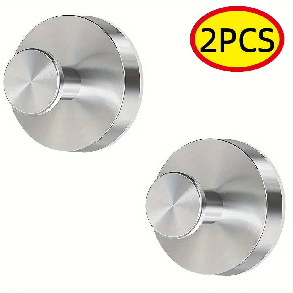 Reusable Stainless Steel Suction Cup Hook Waterproof Wall Mount Hooks Punch-free Kitchen Bathroom Wall Hanger Towel Clothes