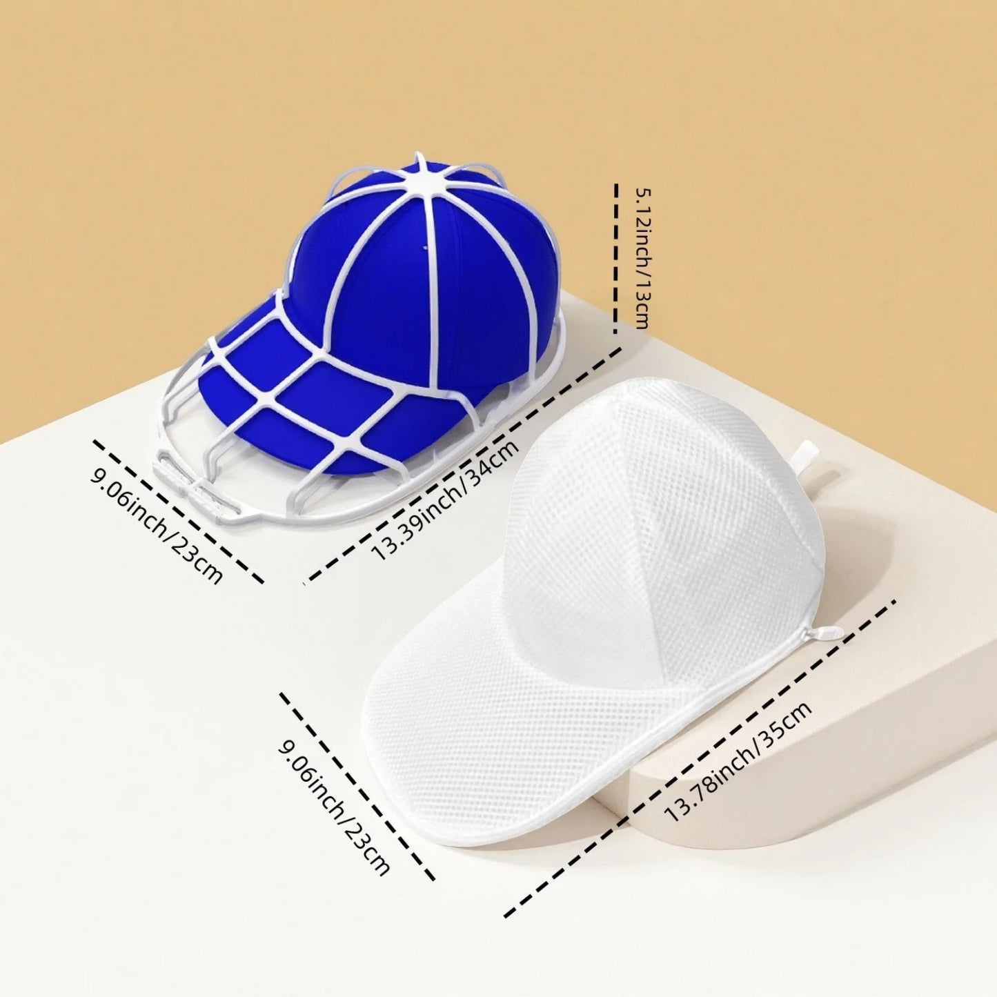 Upgraded Hat Cleaning Cage for Washing Machines Baseball Cap Washer with Mesh Bag Laundry Hat Protector Shaper for Cap Lovers