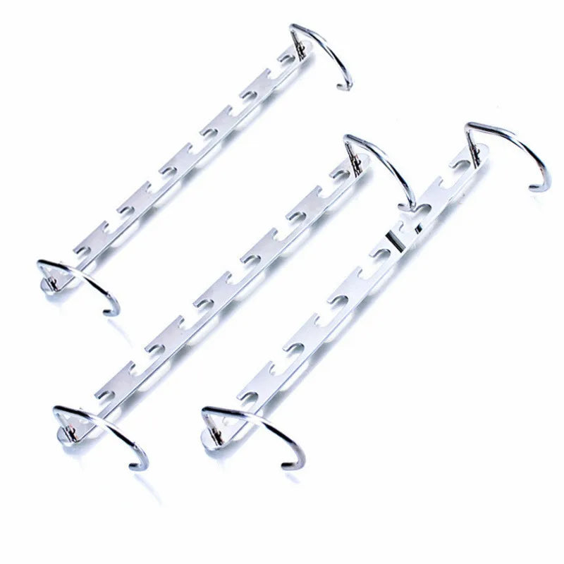 1/3pcs 37cm Multifunctional Space Saving Metal Hangers with Magic Hook 6 Hole Clothing Wardrobe Organize Hanger Holder