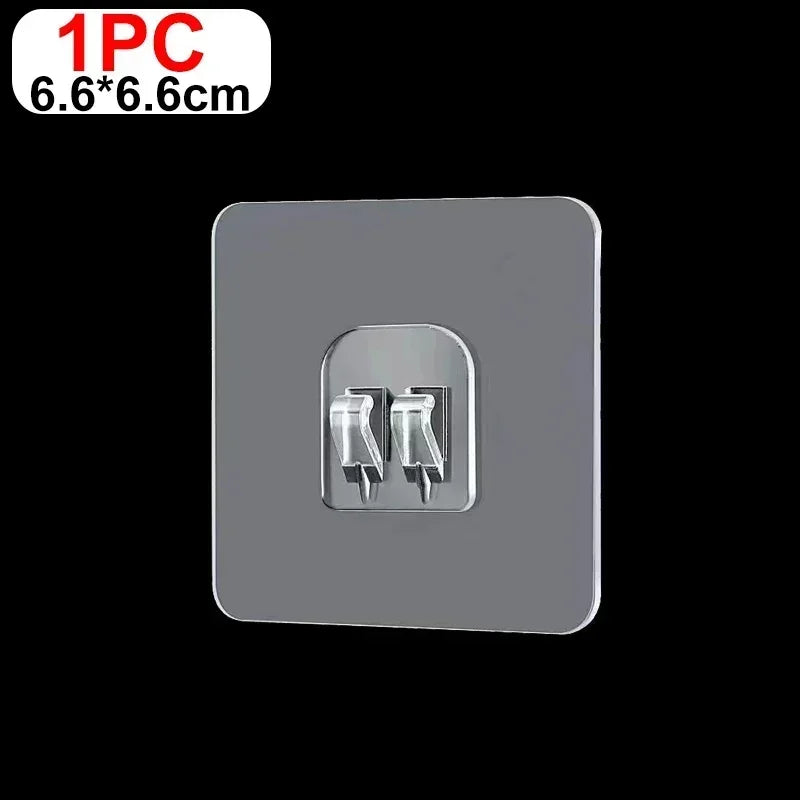 Strong Adhesive Hook Waterproof Shelf Sticker for Bathroom Kitchen Wall Shelf Rack Kitchen Sticking Wall Screw Hook Storage Rack