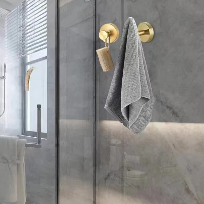 Reusable Stainless Steel Suction Cup Hook Waterproof Wall Mount Hooks Punch-free Kitchen Bathroom Wall Hanger Towel Clothes